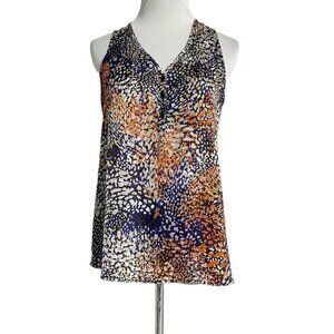 Hale Bob Size Small  Top Blouse Colorful Sleeveless Career Office Work Attire